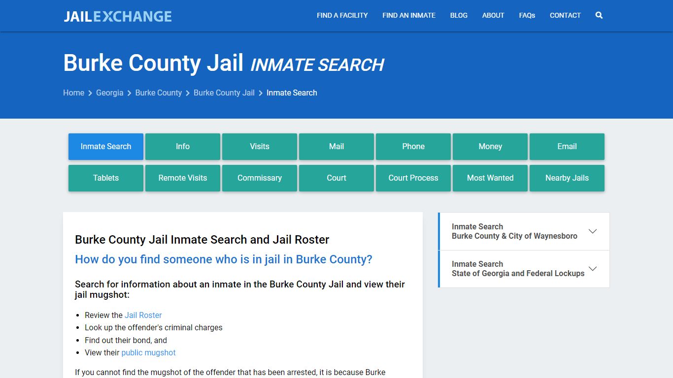 Inmate Search: Roster & Mugshots - Burke County Jail, GA
